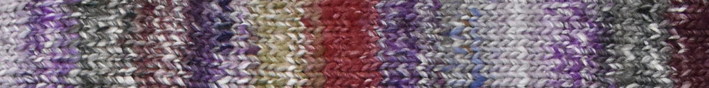Noro Rikka Color 07, bulky weight knitting yarn, dragon skeins in red-violet, white, red, wool, alpaca, silk by Red Beauty Textiles