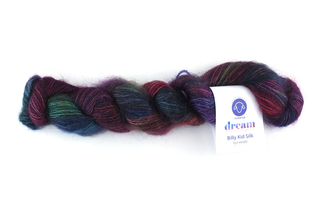 Billy Kid Silk, laceweight, Cabaret 901, mulberry, red, Dream in Color yarn by Red Beauty Textiles