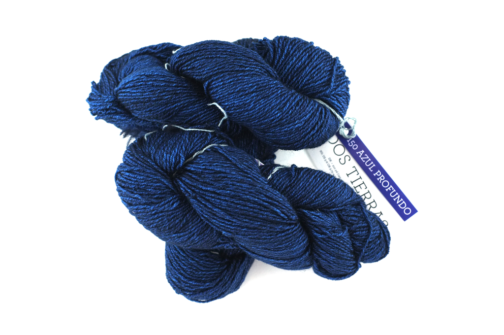 Malabrigo Dos Tierras in color Azul Profundo, DK Weight Alpaca and Merino Wool Knitting Yarn, deep blues, #150 - Red Beauty Textiles