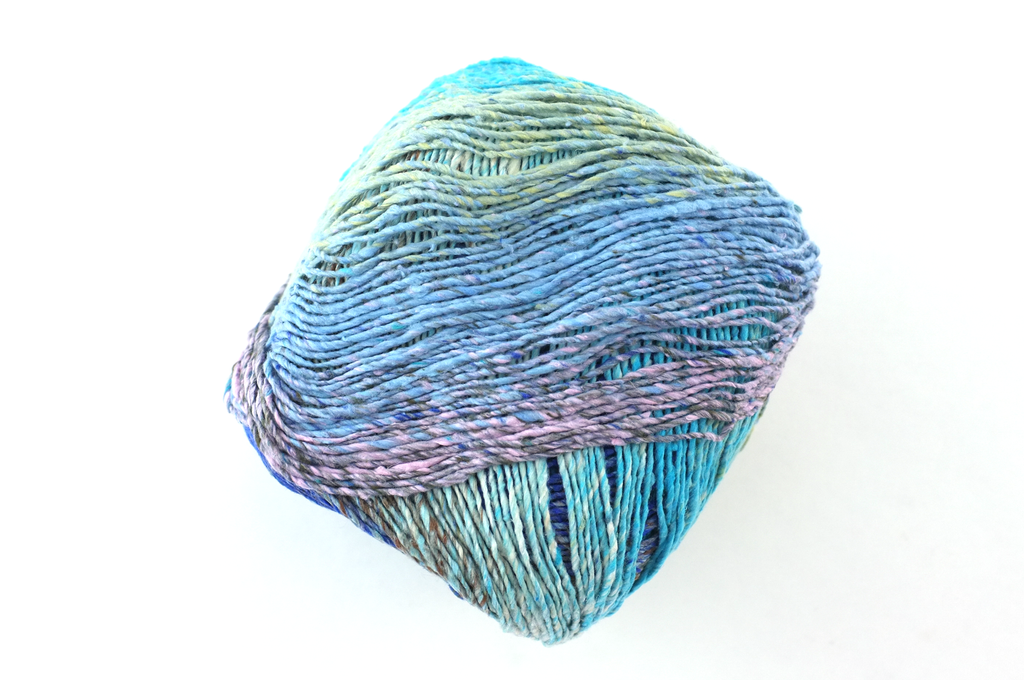 Noro Haruito, silk-cotton yarn, worsted weight, blues, dragon skeins, col 06 by Red Beauty Textiles