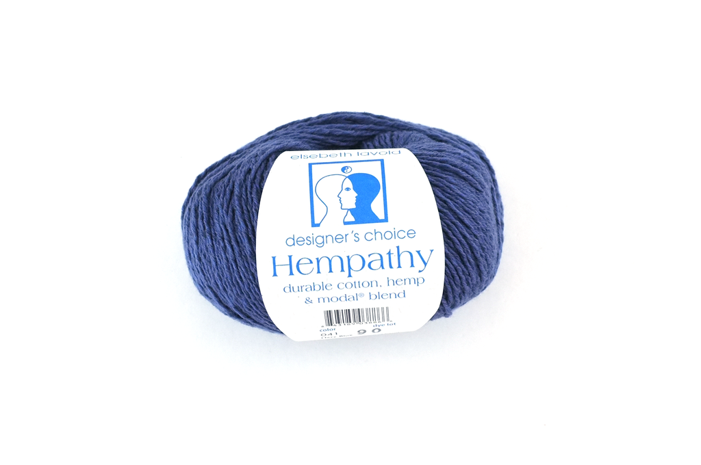Hempathy no 041, Hazy Blue, hemp, cotton, modal, linen-like DK weight knitting yarn, blue. by Red Beauty Textiles