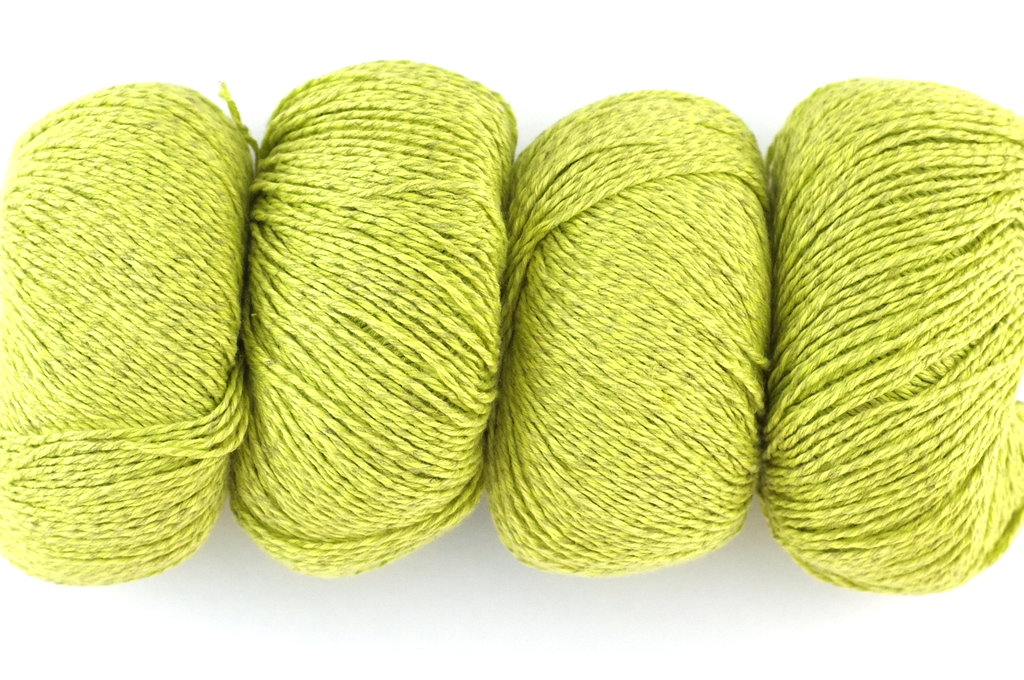 Hempathy no 065, Bright Lime Green, hemp yarn, linen-like DK weight knitting yarn by Red Beauty Textiles