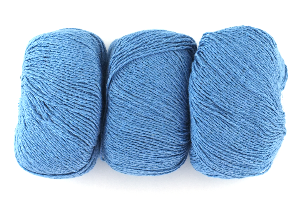 Hempathy no 070, Bluebird, hemp, cotton, modal, linen-like DK weight knitting yarn by Red Beauty Textiles