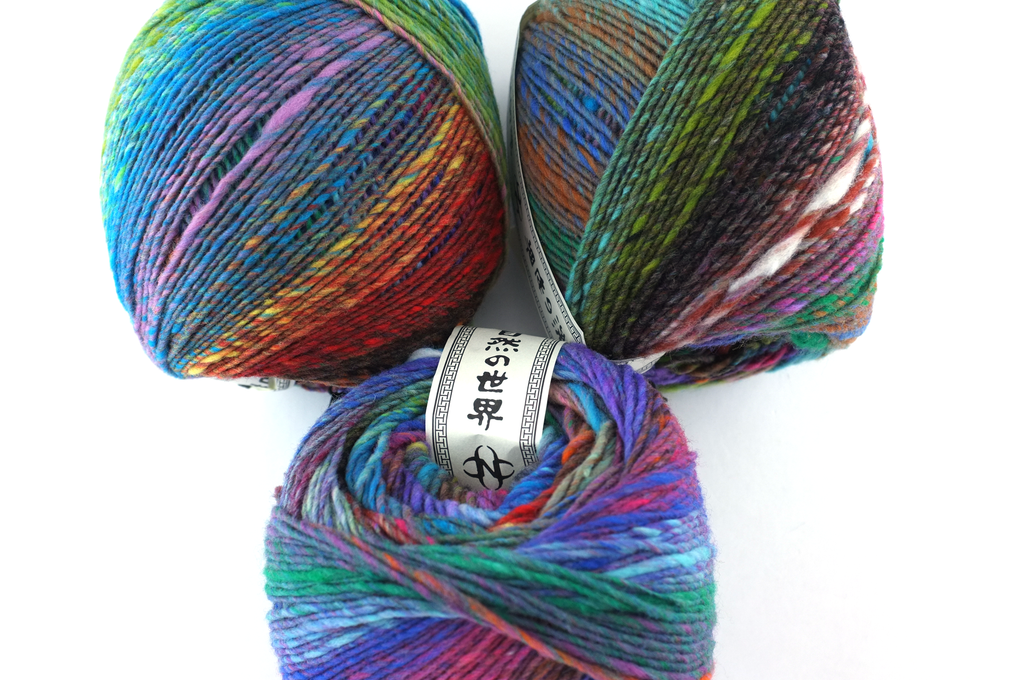 Noro Ito, col 01 aran weight, jumbo skeins in rainbow, 100% wool by Red Beauty Textiles