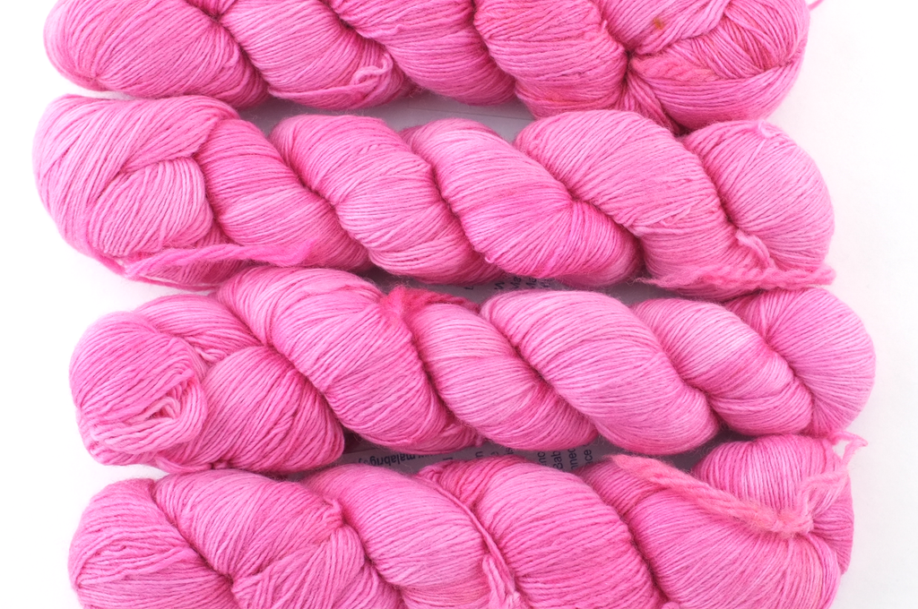Malabrigo Lace in color Shocking Pink, Lace Weight Merino Wool Knitting Yarn, pink, #184 - Red Beauty Textiles