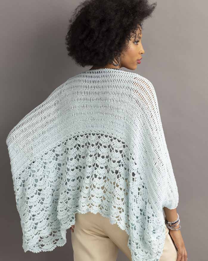 Margaux crochet poncho in Hempathy - Free Download by Red Beauty Textiles