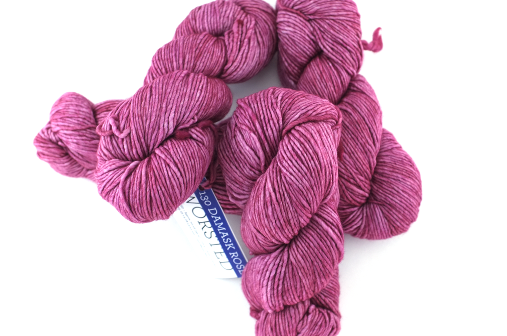 Malabrigo Worsted in color Damask Rose, #130, Merino Wool Aran Weight Knitting Yarn, vintage rose pink by Red Beauty Textiles