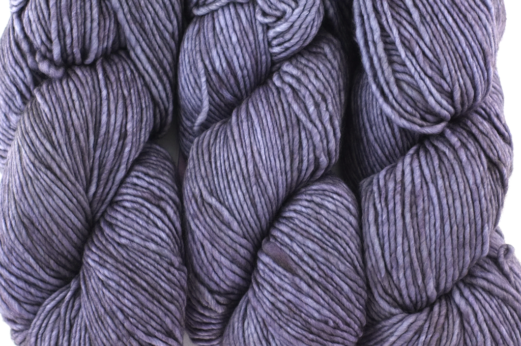 Malabrigo Worsted in color Frost Gray, #606, Merino Wool Aran Weight Knitting Yarn, medium purple-gray by Red Beauty Textiles