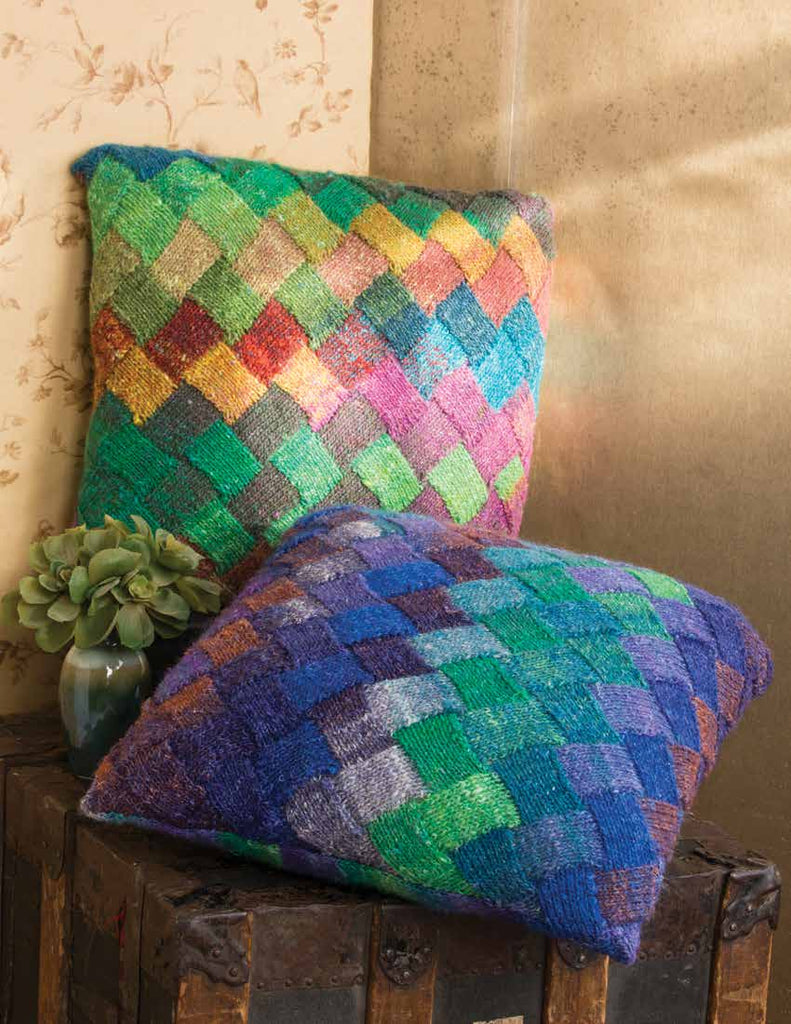 Silk Garden Lite Pillow, free digital knitting pattern download by Red Beauty Textiles