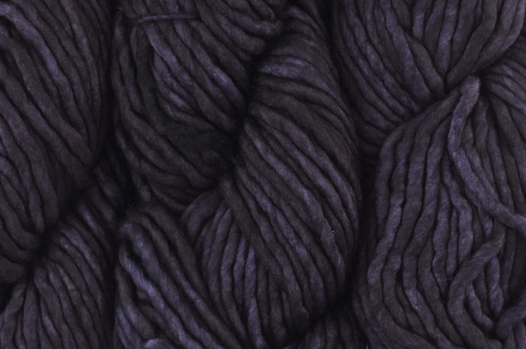 Malabrigo Rasta in color Pearl Ten, Merino Wool Super Bulky Knitting Yarn, deepest gray-eggplant, #069 by Red Beauty Textiles