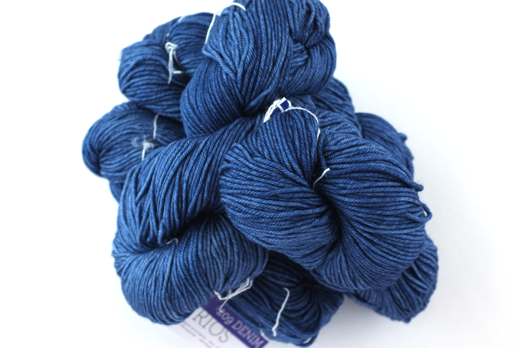 Malabrigo Rios in color Denim, Worsted Weight Superwash Merino Wool Knitting Yarn, worn jeans blue, #209 - Red Beauty Textiles