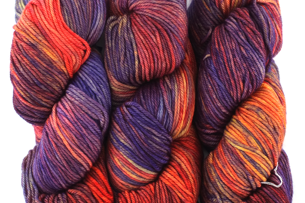 Malabrigo Rios in color Archangel, Worsted Weight Superwash Merino Wool Knitting Yarn, purple, vermilion, #850 by Red Beauty Textiles