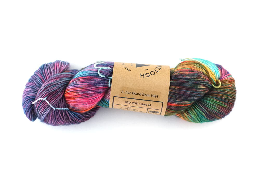 Tosh Merino Light, Clue Board, prismatic rainbow shades, superwash fingering yarn by Red Beauty Textiles