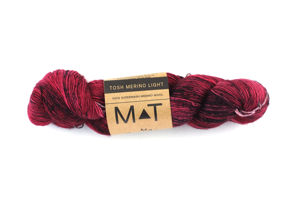 Tosh Merino Light, Madonna, dark reds, superwash fingering yarn by Red Beauty Textiles