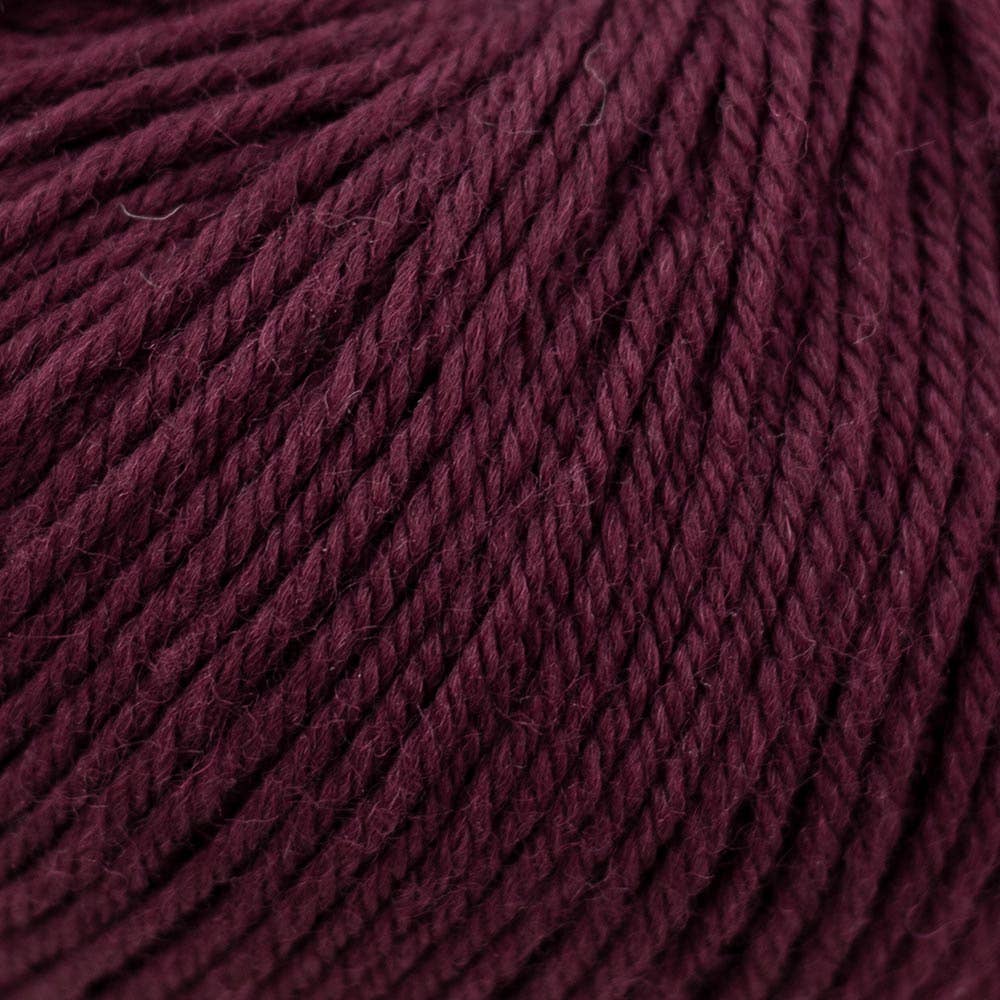Bébé Soft Wash Baby Yarn, color Bordeaux, wine red, sport weight superwash merino wool by Red Beauty Textiles