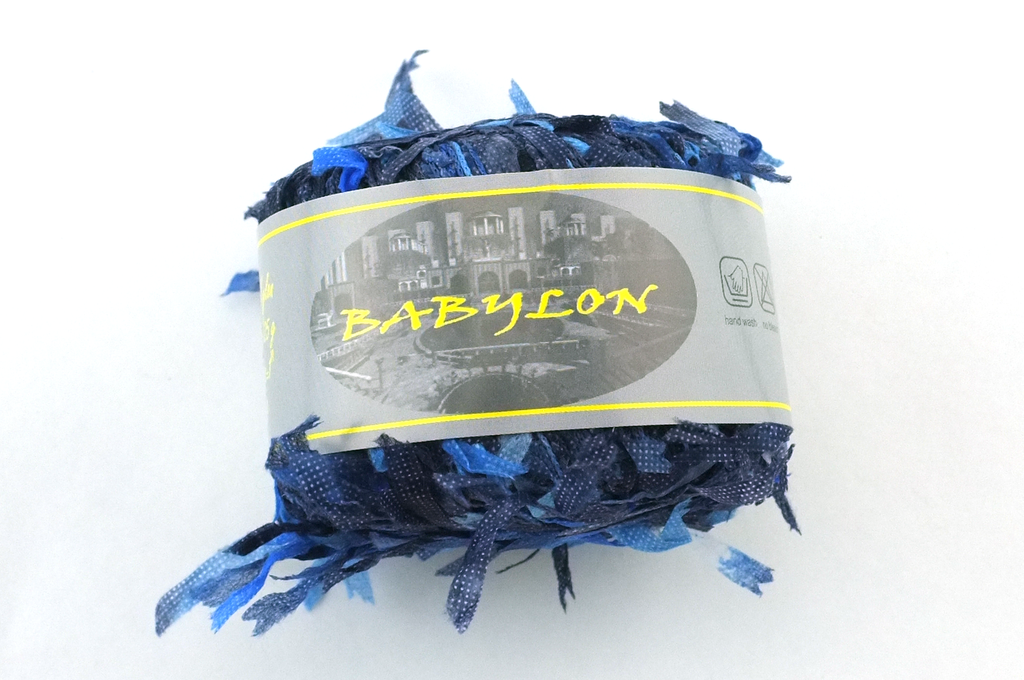 Babylon in Blue, novelty flag yarn by Red Beauty Textiles