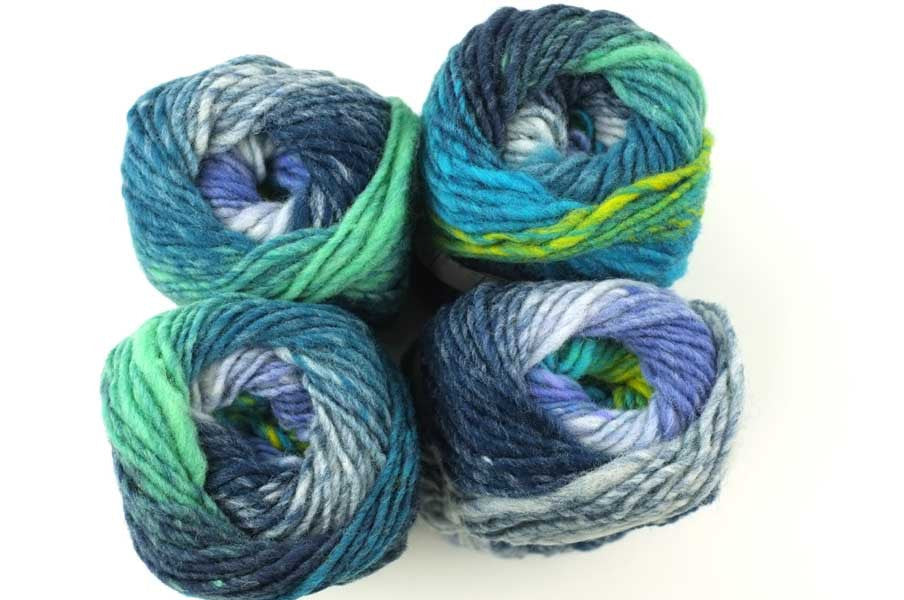 Noro Kureyon Color 359 Worsted Weight 100% Wool Knitting Yarn, blue, navy, white by Red Beauty Textiles