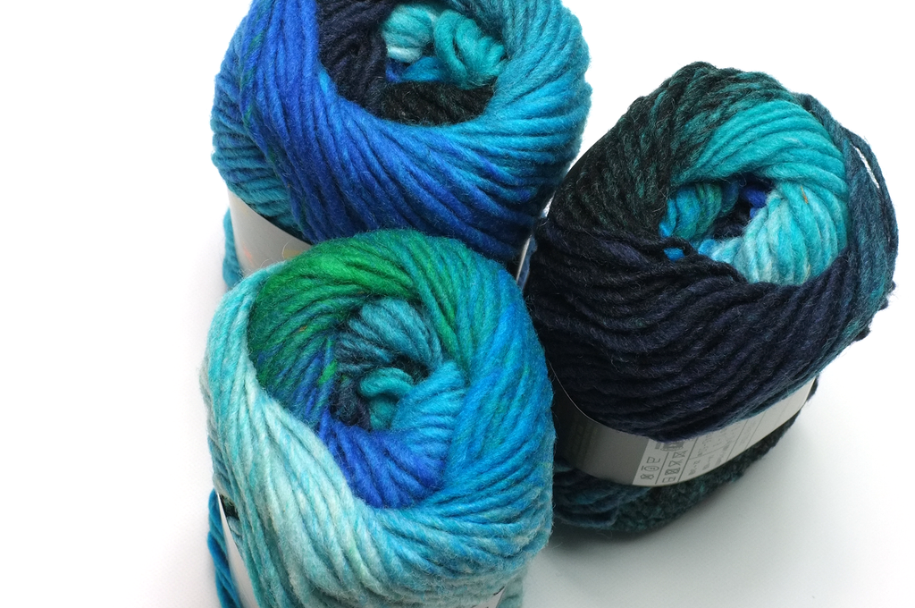 Noro Kureyon Color 429, Worsted Weight 100% Wool Knitting Yarn, lots of blue by Red Beauty Textiles