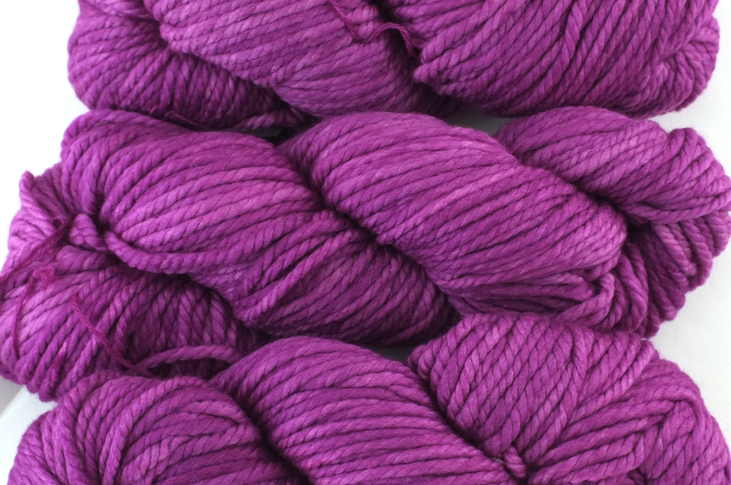 Malabrigo Chunky in color Hollyhock, Bulky Weight Merino Wool Knitting Yarn, deep intense magenta pink, #148 - Red Beauty Textiles