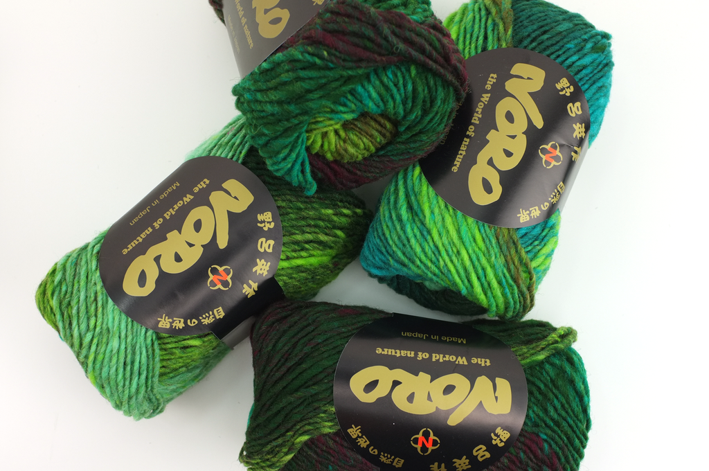 Noro Kureyon Color 332, Worsted Weight 100% Wool Knitting Yarn, greens! by Red Beauty Textiles