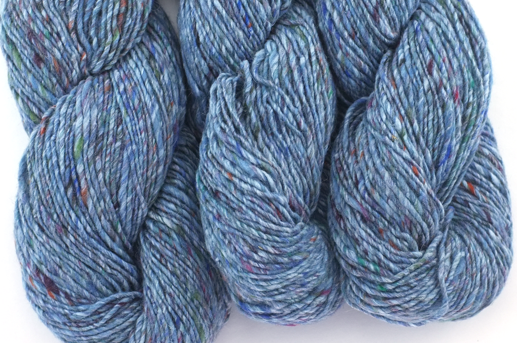 Noro Madara Color 04, wool silk alpaca, worsted weight knitting yarn, slate blue tweed by Red Beauty Textiles