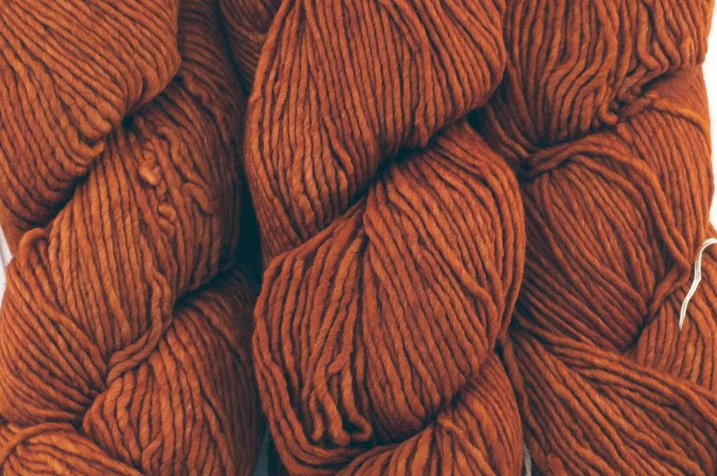 Malabrigo Worsted in color Rhodesian Ridgeback, #123, Merino Wool Aran Weight Knitting Yarn, rust - Red Beauty Textiles