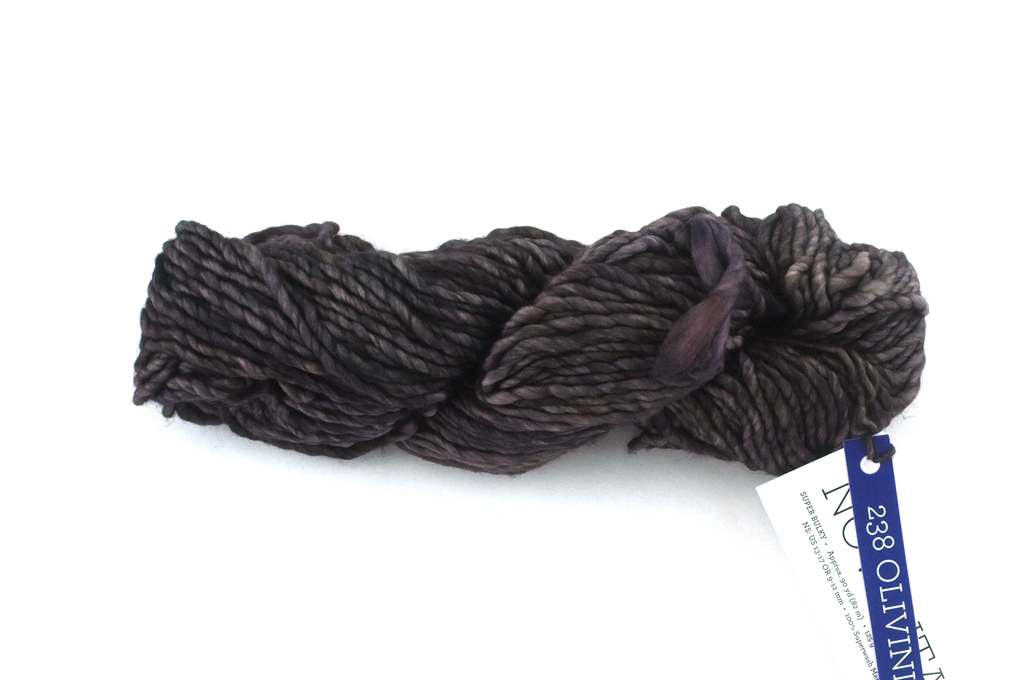 Malabrigo Noventa in color Olivinite, Merino Wool Super Bulky Knitting Yarn, machine washable, mixed warm gray shades, #238 - Red Beauty Textiles