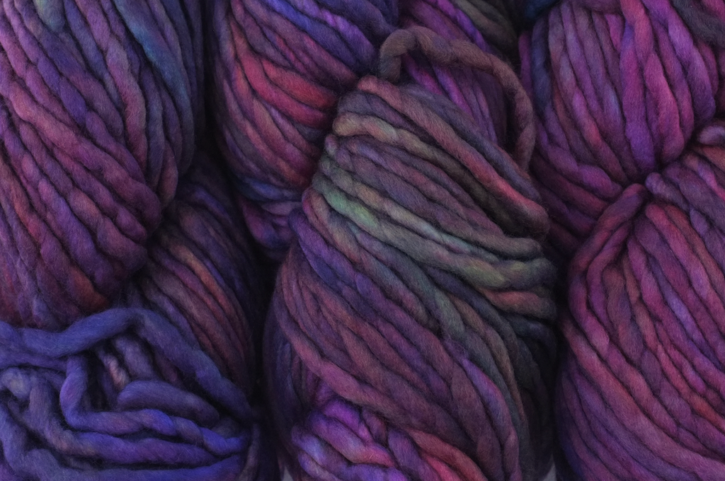 Malabrigo Rasta in color Boreal, Super Bulky Merino Wool Knitting Yarn, purple, magenta, #884 - Red Beauty Textiles