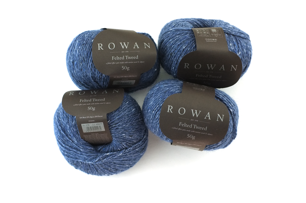 Rowan Felted Tweed Seasalter 178, deep marine navy, merino, alpaca, viscose knitting yarn by Red Beauty Textiles