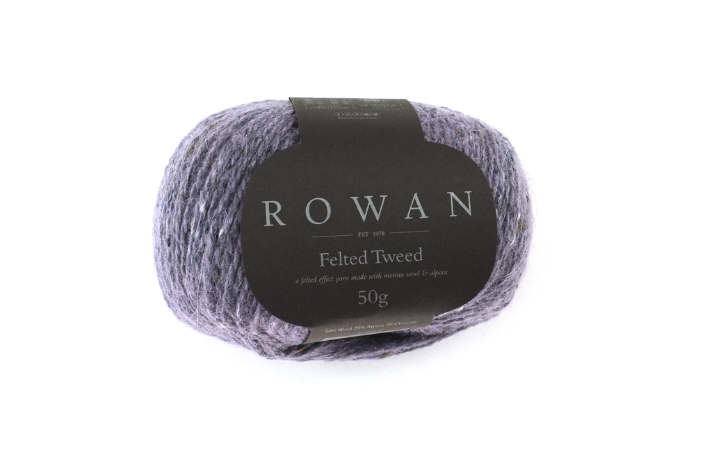 Rowan Felted Tweed Amethyst 192, true medium purple, merino, alpaca, viscose knitting yarn by Red Beauty Textiles