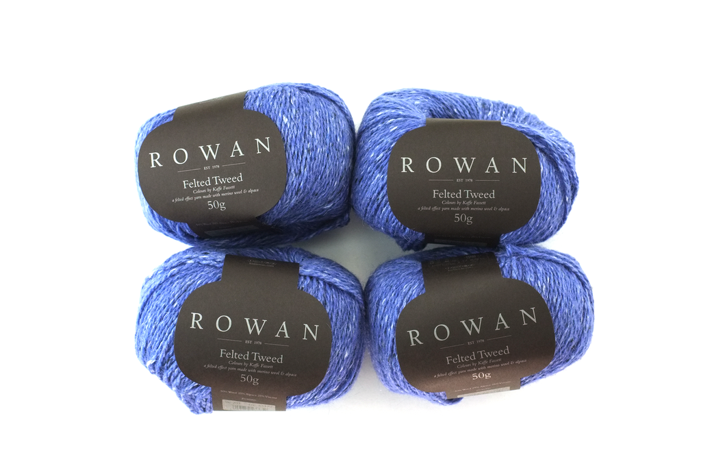 Rowan Felted Tweed Iris 201 bright periwinkle tweed, merino, alpaca, viscose knitting yarn by Red Beauty Textiles