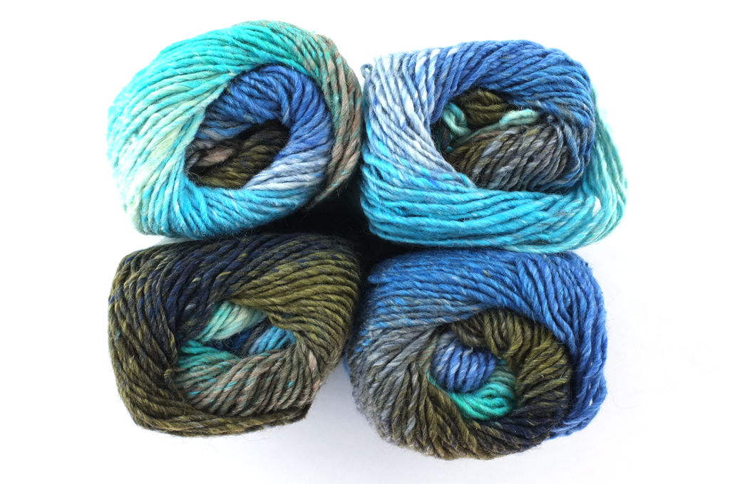 Noro Silk Garden Color 524, Silk Mohair Wool Aran Weight Knitting Yarn, turquoise, blue, fatigue by Red Beauty Textiles