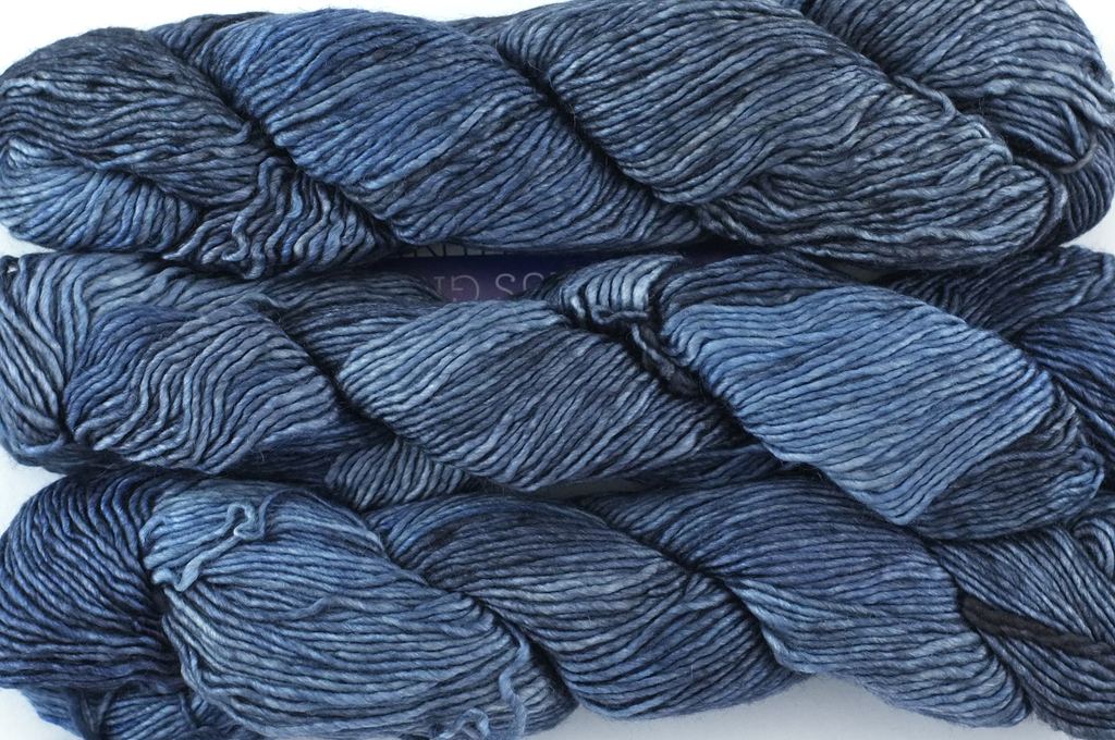 Malabrigo Silky Merino in color Cirrus Gray, DK Weight Silk and Merino Wool Knitting Yarn, blue-gray shades, #845 - Red Beauty Textiles