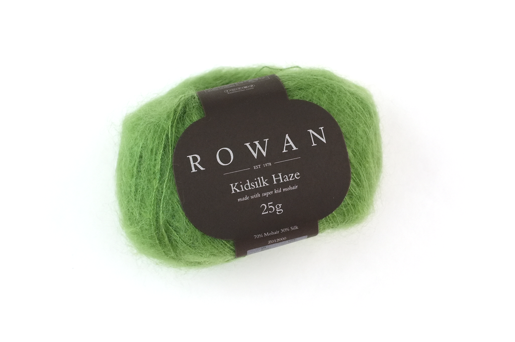Rowan Kidsilk Haze, Olive #721, medium green, mohair/silk laceweight yarn - Red Beauty Textiles
