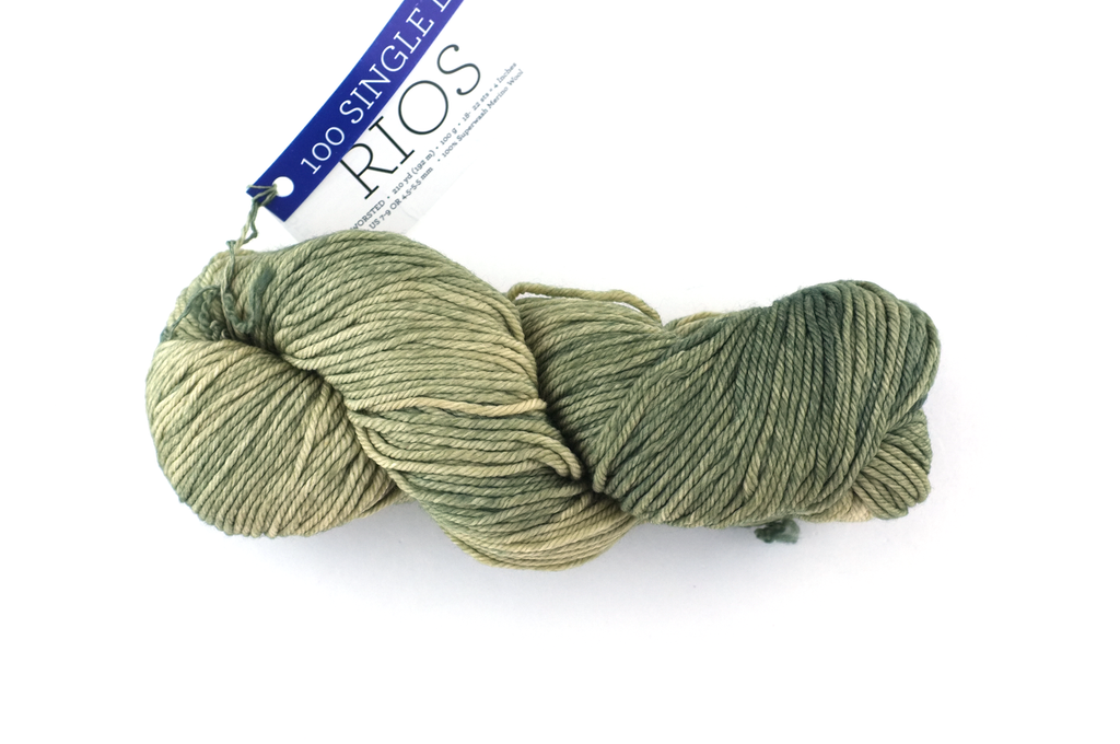 Malabrigo Rios sample sale, straw green, Merino Wool Worsted Weight Knitting Yarn, single lot sale by Red Beauty Textiles