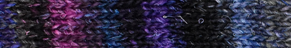 Silk Garden, color 395 Silk Mohair Wool Aran Weight Knitting Yarn, violet, magenta, navy by Red Beauty Textiles