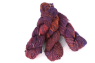 Malabrigo Silky Merino in color Archangel, DK Weight Silk and Merino Wool Knitting Yarn, deep reds with purple, #850 - Red Beauty Textiles