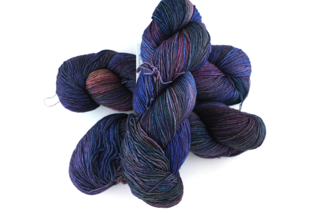 Arroyo in color Sombra de Palma, Sport Weight Merino Wool Knitting Yarn, dark blues, purples, #229 - Red Beauty Textiles