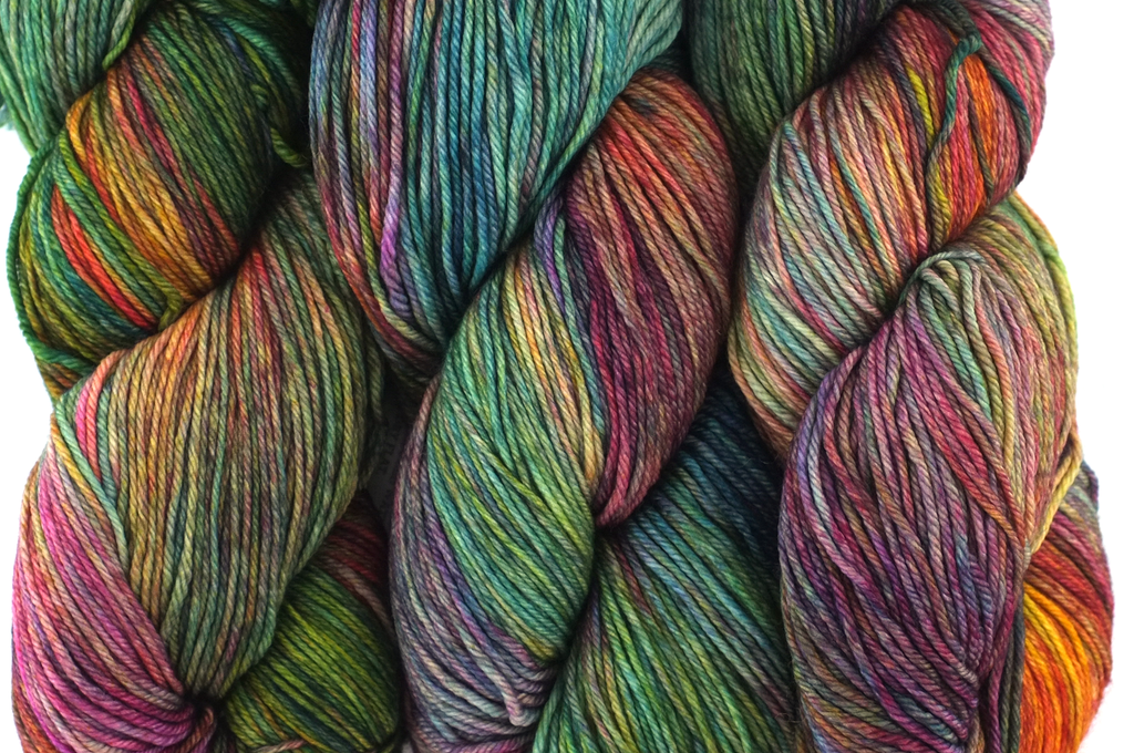 Malabrigo Arroyo in color Diana, Sport Weight Merino Wool Knitting Yarn, colorful rainbow shades, #886 - Red Beauty Textiles