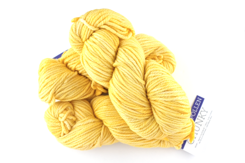 Malabrigo Chunky in color Pollen, Bulky Weight Merino Wool Knitting Yarn, light yellow, #019 - Red Beauty Textiles