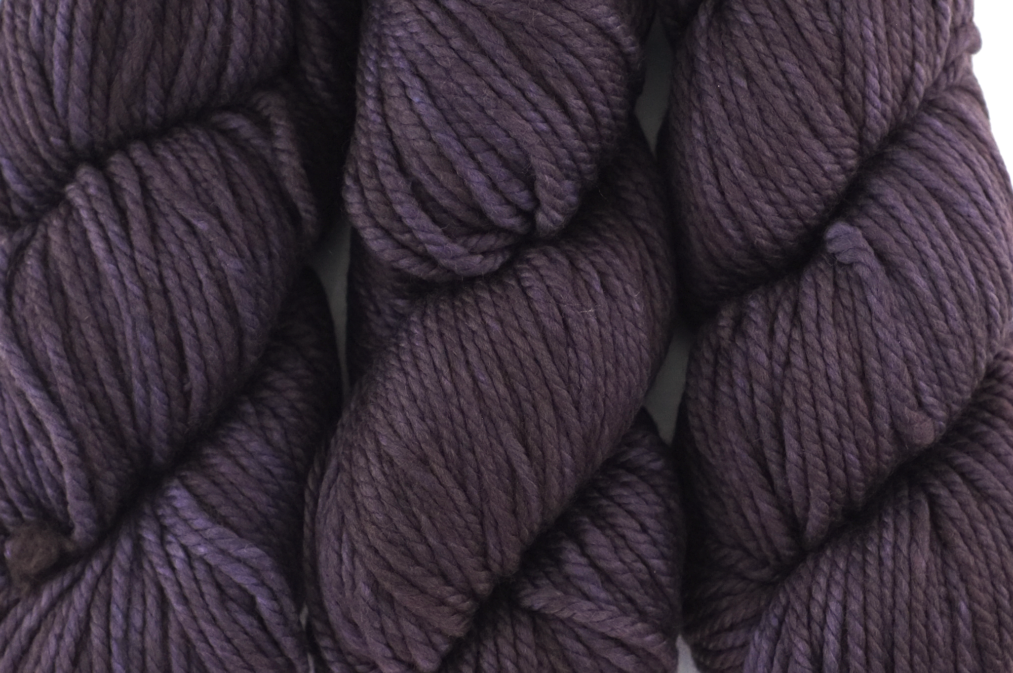 Malabrigo Chunky in color Pearl Ten, Bulky Weight Merino Wool Knitting Yarn, deepest gray-eggplant, #069 by Red Beauty Textiles