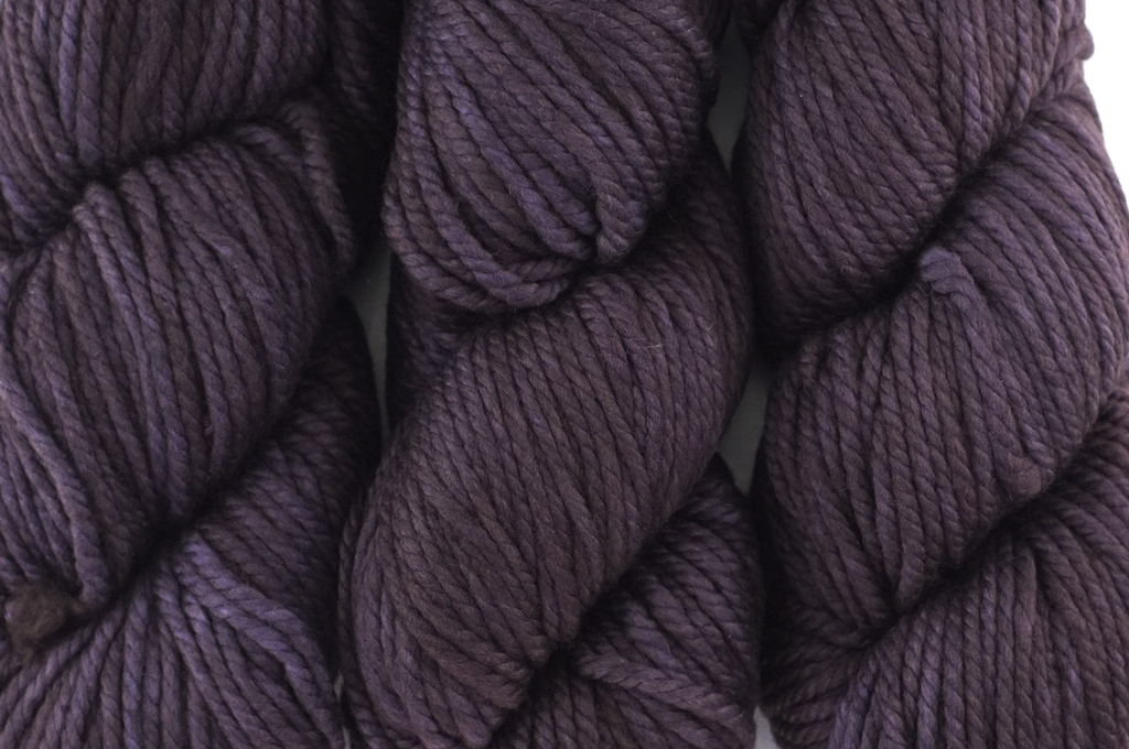 Malabrigo Chunky in color Pearl Ten, Bulky Weight Merino Wool Knitting Yarn, deepest gray-eggplant, #069 by Red Beauty Textiles