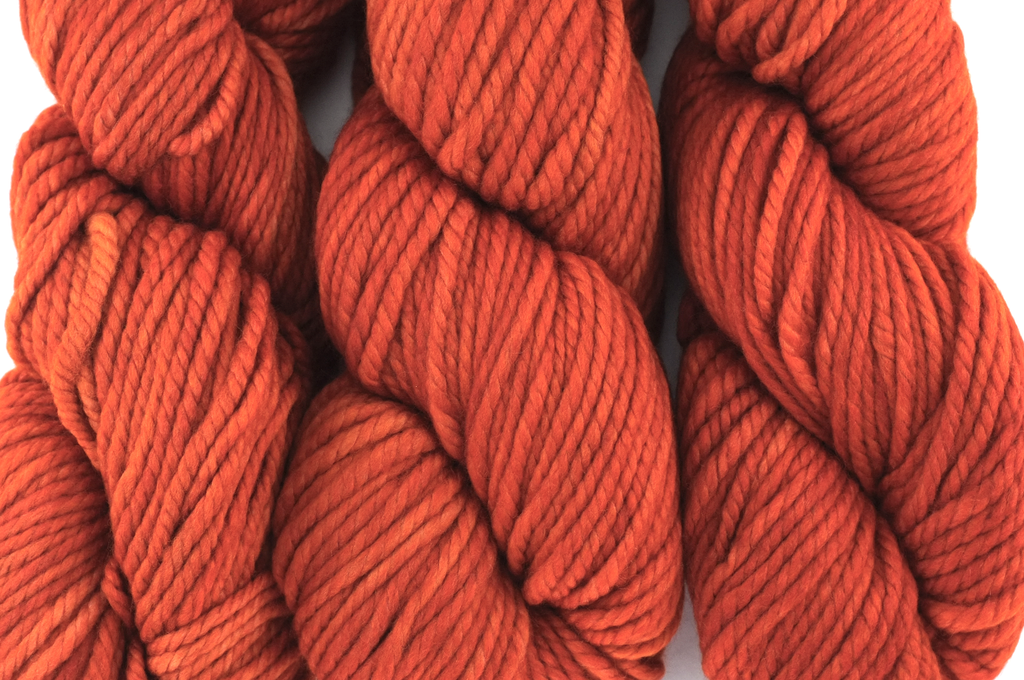 Malabrigo Chunky in color Rhodesian Ridgeback, Bulky Weight Merino Wool Knitting Yarn, deep orange-rust, #123 - Red Beauty Textiles