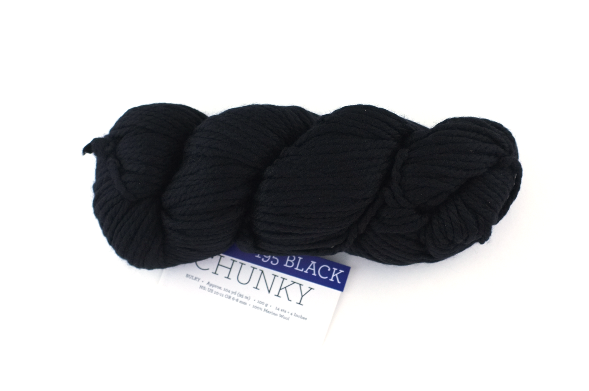 Black Chunky Yarn Super Bulky Merino Wool Yarn Weight 6 Chunky