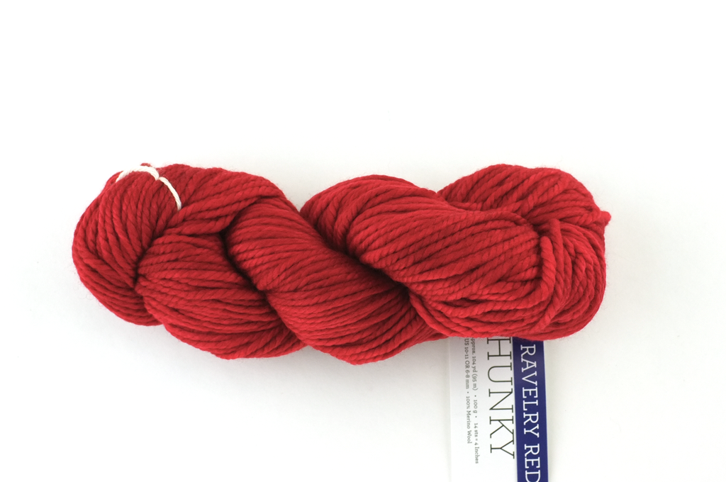 Malabrigo Chunky in color Ravelry Red, Bulky Weight Merino Wool Knitting Yarn, bright red, #611 by Red Beauty Textiles