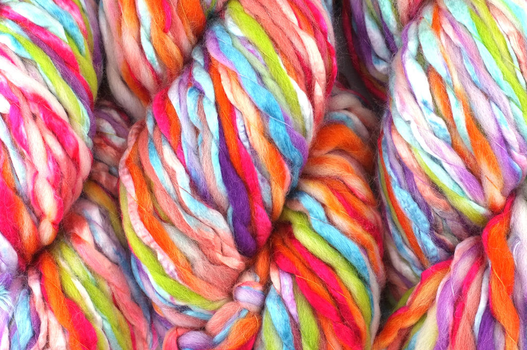Super Bulky weight Enorme in Tutti 13, multi everything rainbow, wool blend yarn by Louisa Harding by Red Beauty Textiles