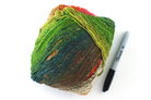 Noro Haruito, silk-cotton yarn, worsted weight, hot pink, greens, dragon skeins, col 02 by Red Beauty Textiles