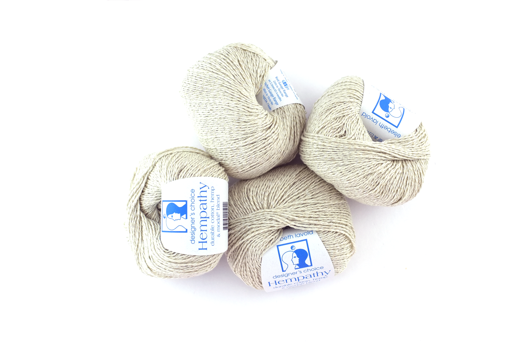 Hempathy no 004, White Beach, hemp, cotton, modal, beige heather, linen-like DK weight knitting yarn by Red Beauty Textiles