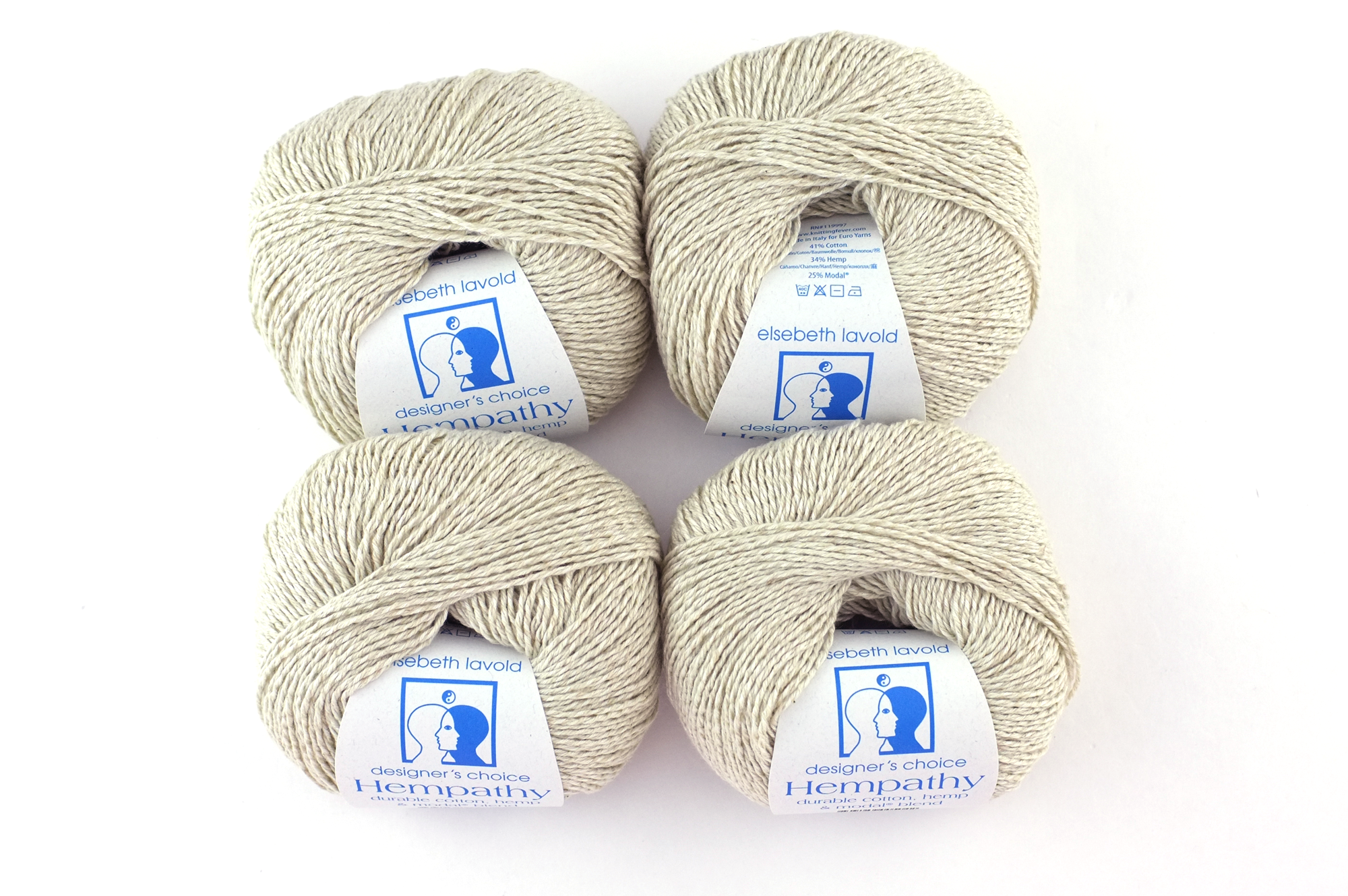 Hempathy no 004, White Beach, hemp, cotton, modal, beige heather, linen-like DK weight knitting yarn by Red Beauty Textiles