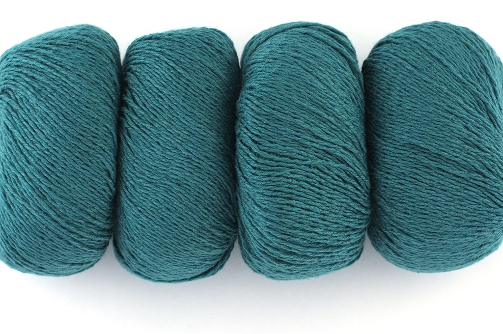 Hempathy no 028, Blue Pine Green, hemp, cotton, modal, linen-like DK weight knitting yarn by Red Beauty Textiles